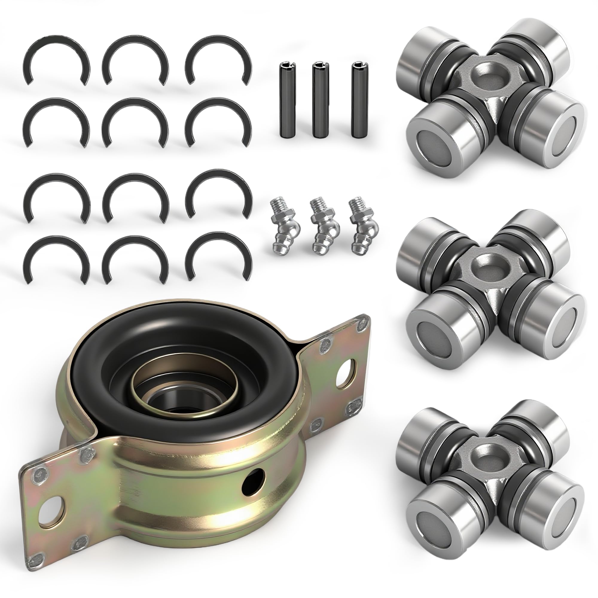 Riyhch 3514748 Propeller Prop Shaft Bearing Carrier+U-Joint for Polaris Ranger Crew 900,900 XP 14-19,for Polaris Ranger Crew 1000 XP 17-18,for Polaris