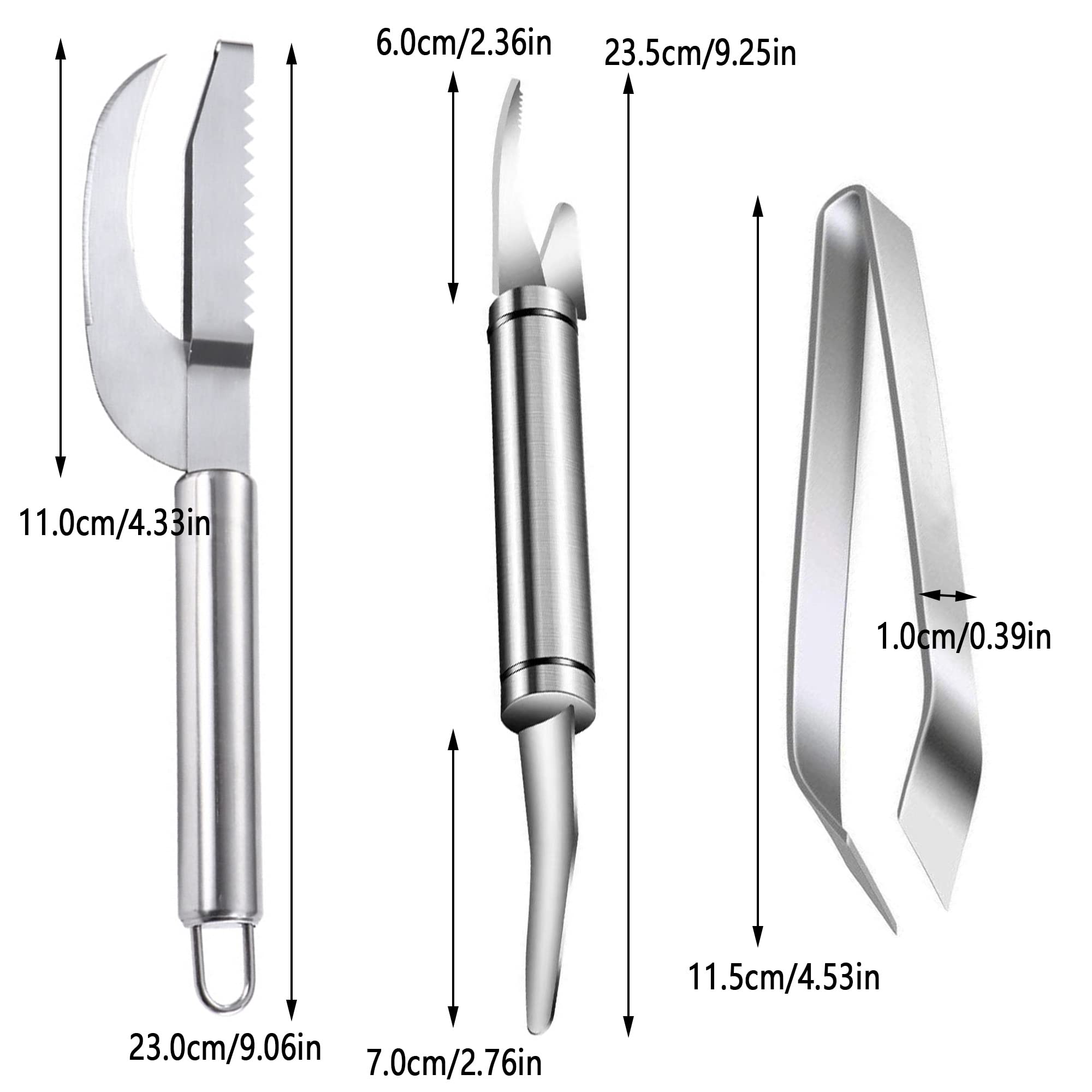 Squamatore Pesce In Acciaio Inox | Raschietto Professionale | Per Pulizia Pesce Veloce E Sicura | Design Ergonomico - Foto 4