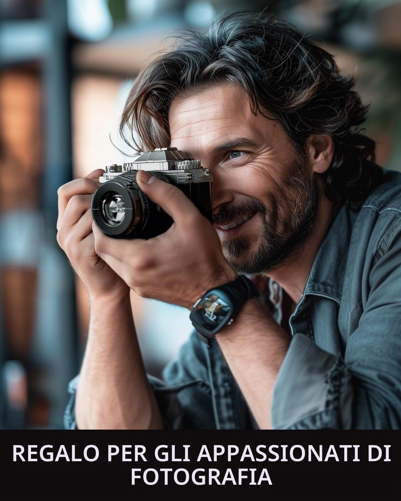 Nifeliz Set di costruzioni per adulti, 2 modelli di fotocamere da collezione da costruire e visualizzare, regalo creativo per fotografi (816PCS, NF10277A)