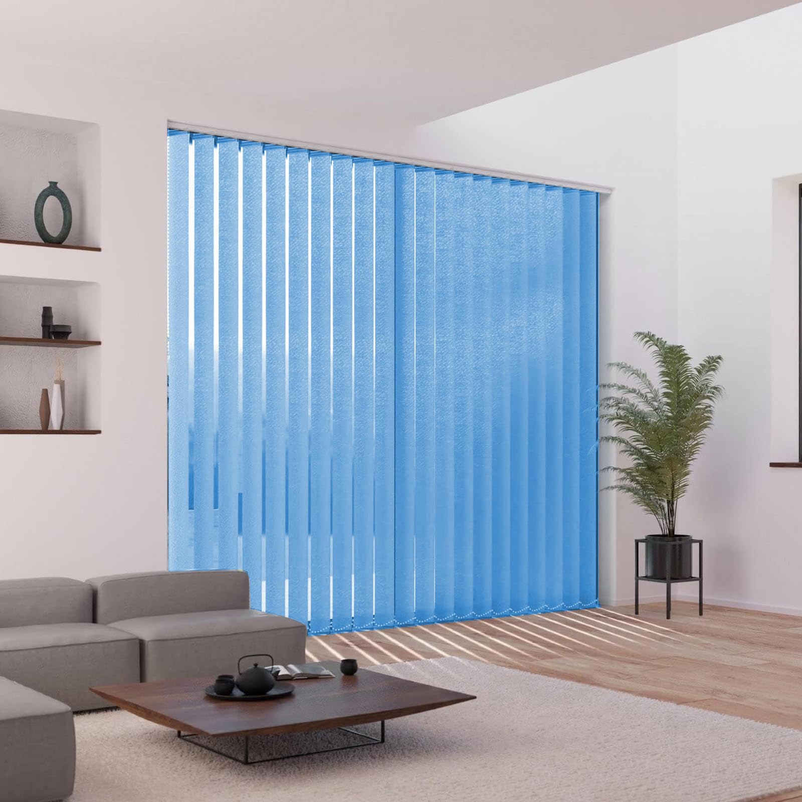 Cortina Lamas Verticales,Persianas Venecianas Opaca Translúcido,Persianas Blackout/Transpirables,Persianas De Interior,para Hogar/Oficina,Personalizable,Ancho×Alto (140cm x 140cm)
