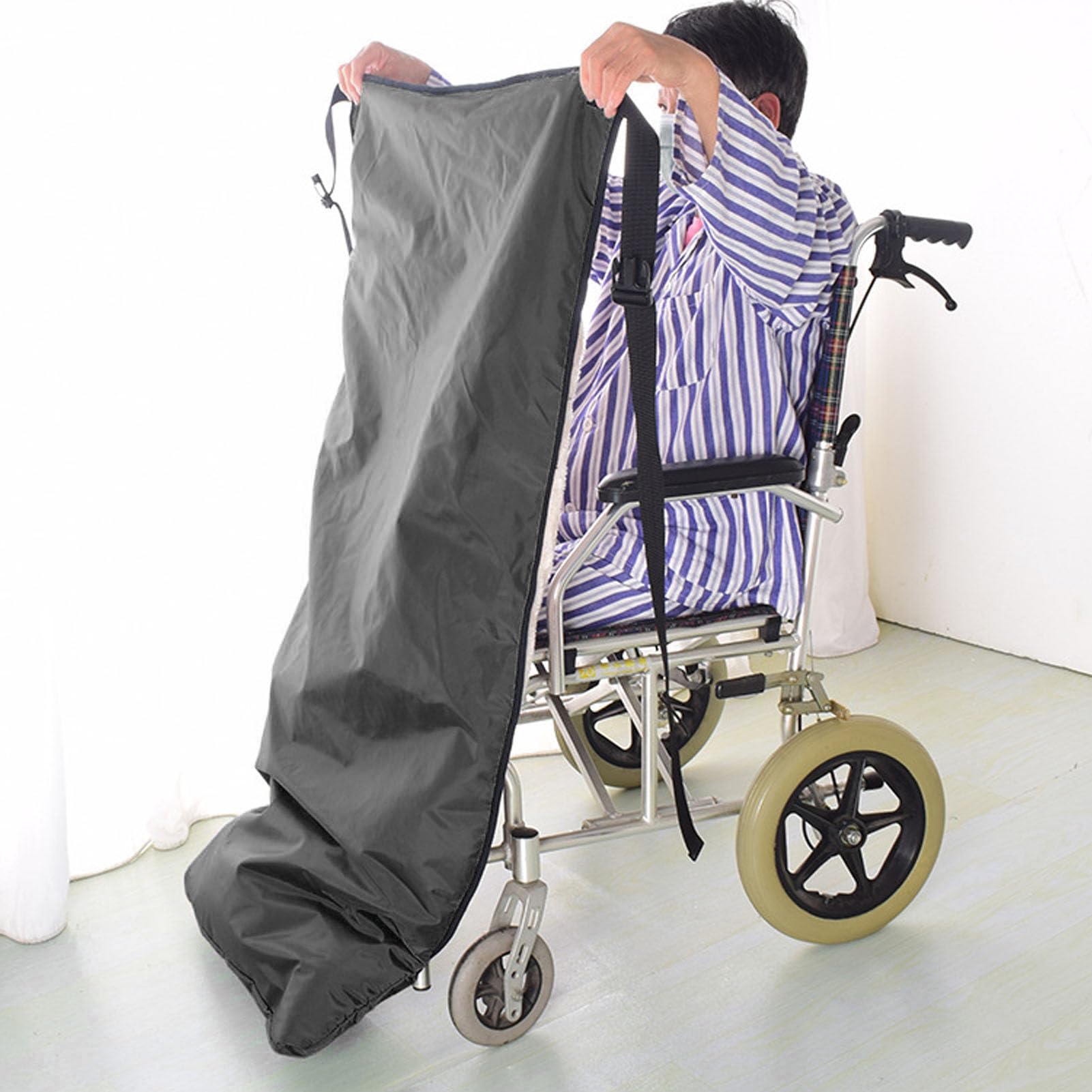 Couverture pour fauteuil roulant - Couverture de protection pour les genoux - Pour personnes âgées - Imperméable et coupe-vent - Pour fauteuil roulant, chaise longue et chaise