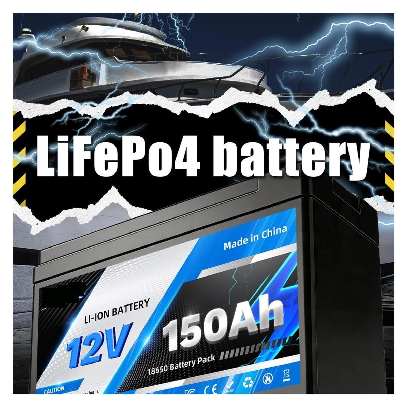 Batteria agli ioni di litio da 12 V 150 Ah ciclo profondo 4000+