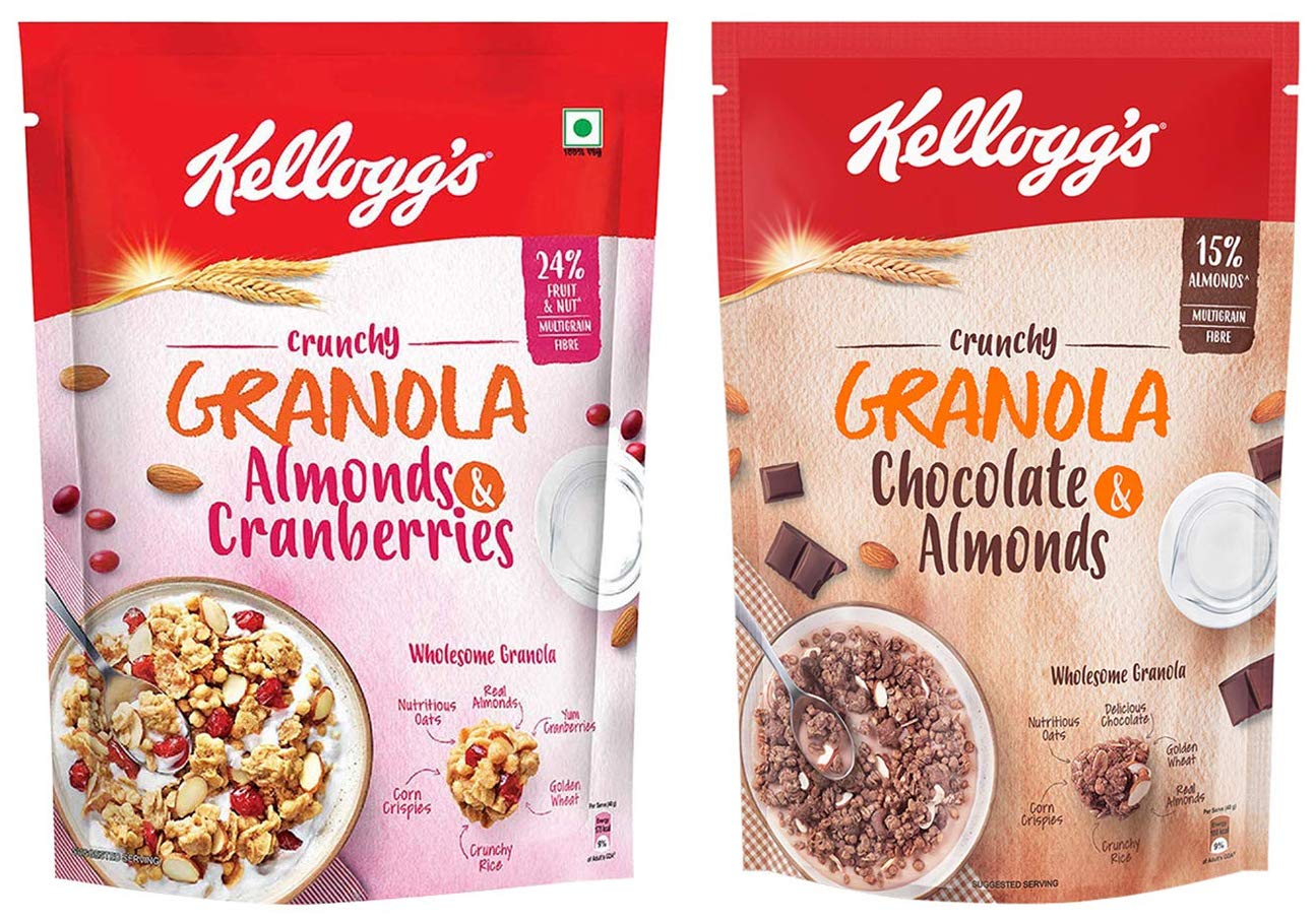 Kelloggs Crunchy Granola Almonds and Cranberries 460g + Kelloggs Crunchy Granola Chocolate & Almonds, 450 g (B08HM5QZ3P) Amazon Price History, Amazon Price Tracker