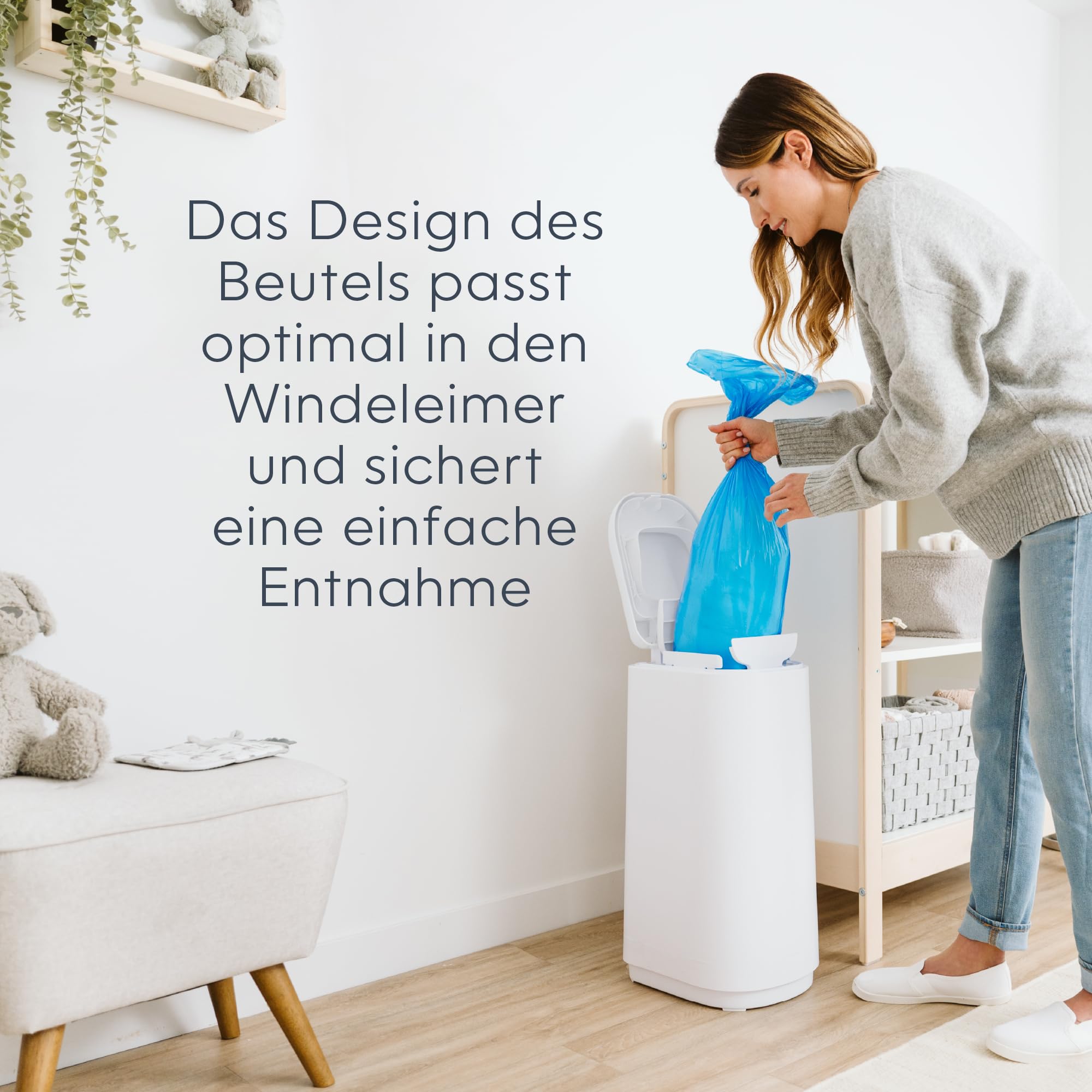 Diaper Genie - Lot de 2 paquets de 18 sacs de recharge Easy Roll d'origine, compatibles avec les poubelles à couches Diaper Genie Platinum, suffisant pour 10 mois