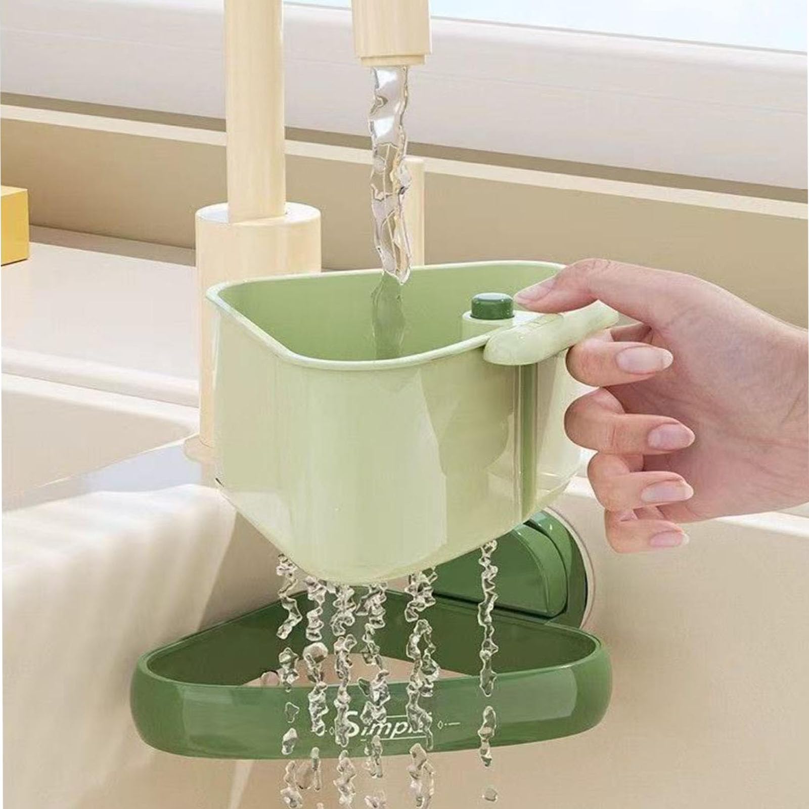 Sieb für Spülbecken Snap-Button Abtropfsieb SpüLbecken Sieb,Sink Strainer Basket (2, Green)