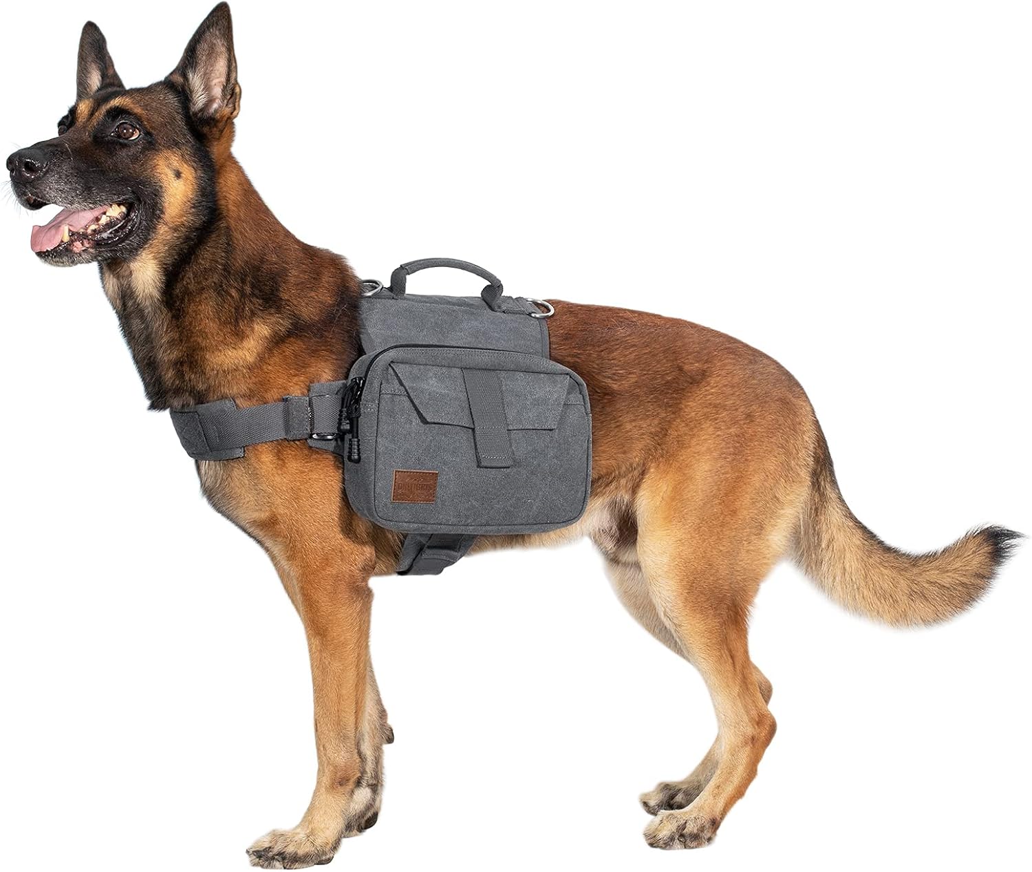 Dog Backpack for Hiking Nylon Dog Harness Backpack with Side