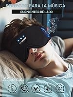 Vista 3 de LC-dolida - Auriculares para dormir, Máscara de ojos 3D con Bluetooth, música inalámbrica, máscara para dormir con auriculares Bluetooth, altavoces