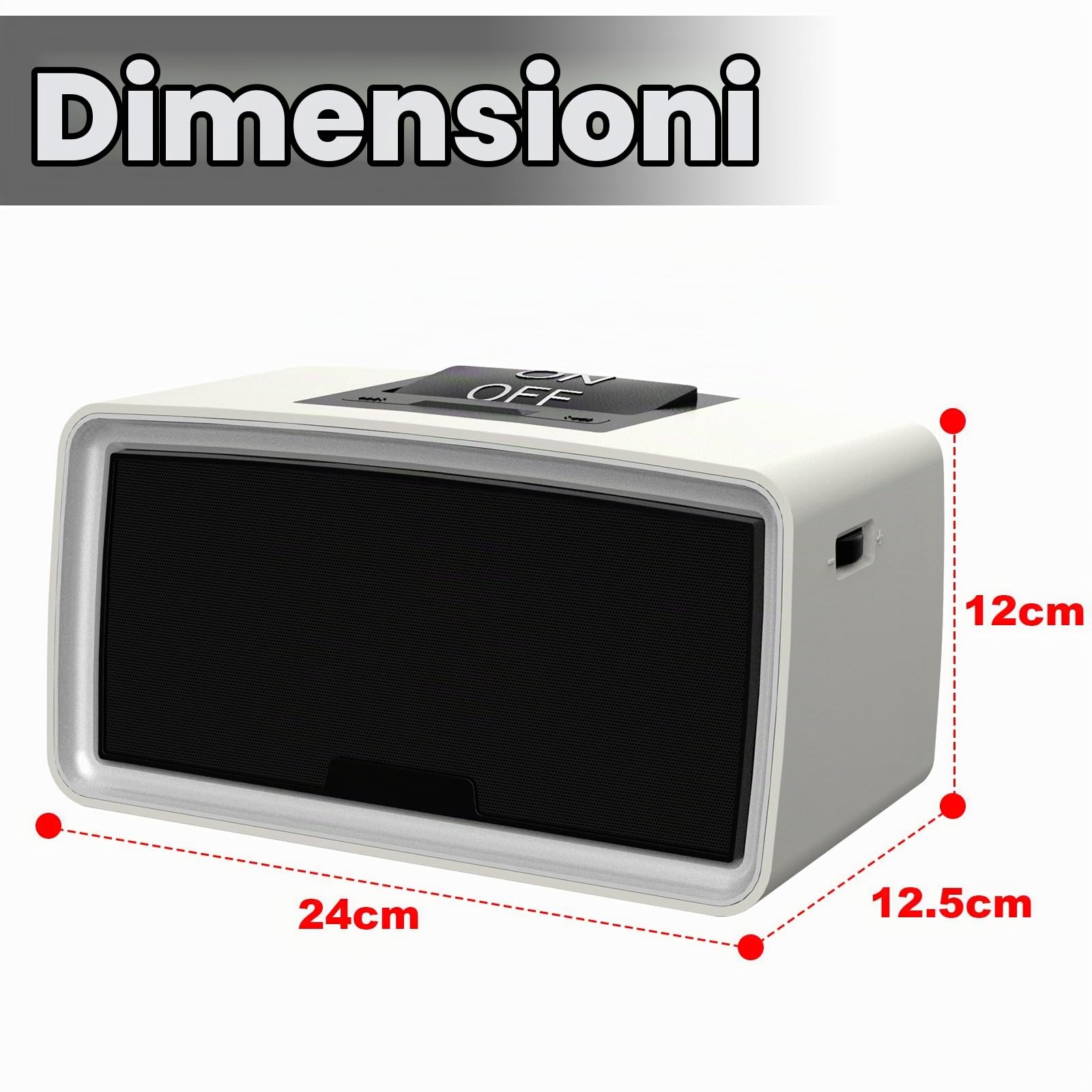 Lettore musicale semplice per anziani, lettore audiolibri facile con scheda TF da 32 GB e lettore di schede per pazienti con demenza, Alzheimer, ipovedenti e ipovedenti (grigio)