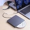 External CD DVD Drive USB 3.0 Type-C Portable CD/DVD +/-RW ROM Drive Burner Writer Reader, Slim Optical DVD Player for Laptop PC Mac Macbook Air Pro Windows 11/10/8/7 XP Linux OS Apple iMac