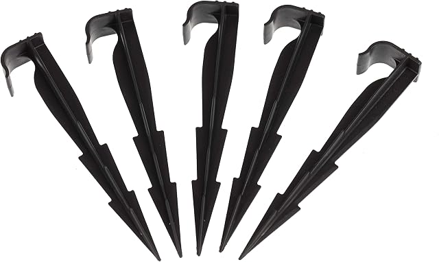 GARDENIX® Pack of 100 AquaPEG Ground Securing Pegs for Drip Irrigation Line Weeping Pipe Soaker Hose