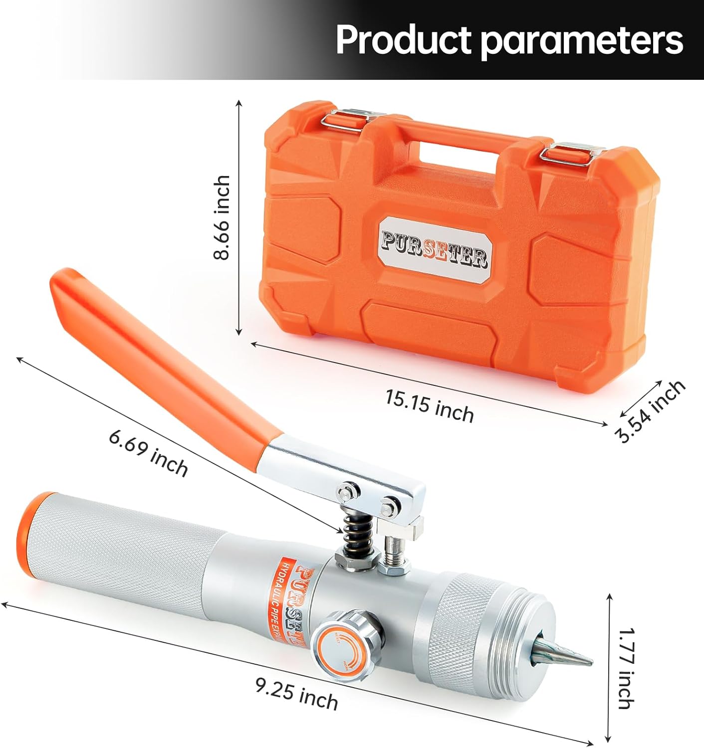 HVAC Hydraulic SWAGING tool kit for copper tubing Expanding with 3/8,1/2,5/8,3/4,7/8,1,1-1/8 Inch