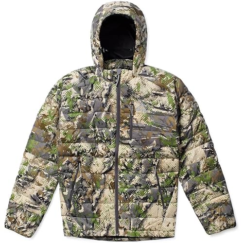 SKRE Ptarmigan 850 Hooded Ultra Filled with Goose Down Jacket | Summit, Solace, Brown, and Green