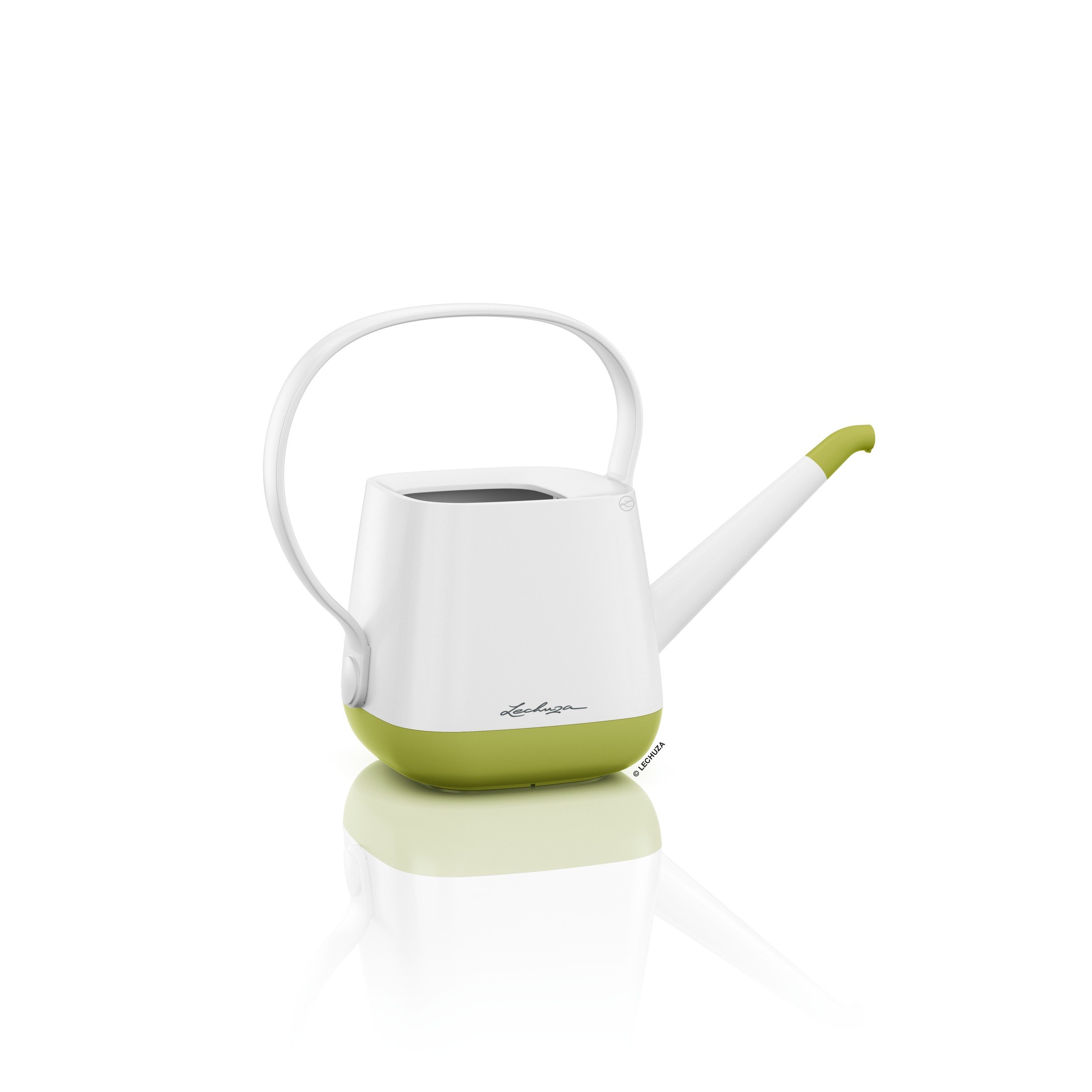 Lechuza Yula Konewka, White Green Satin Finish, 14x30x22 cm