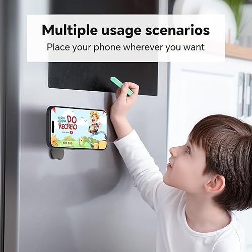 Miniatura 7 de Soporte magnético para anillo de teléfono para Mag-Safe, soporte magnético para teléfono con agarre magnético ajustable de dos caras compatible con