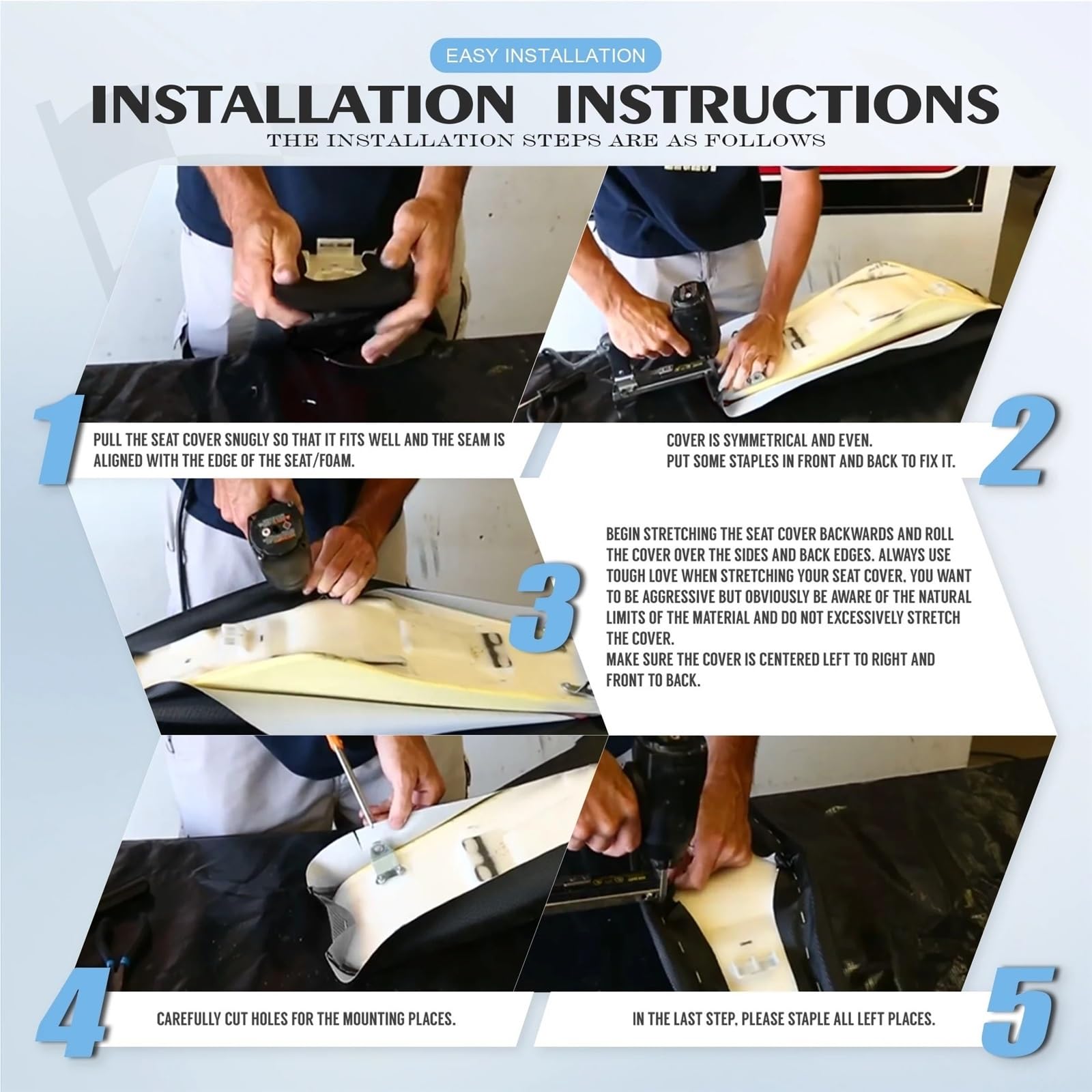 Uniwersalny wodoodporny pokrowiec na siedzenie inny niż statek Fotel motocyklowy
