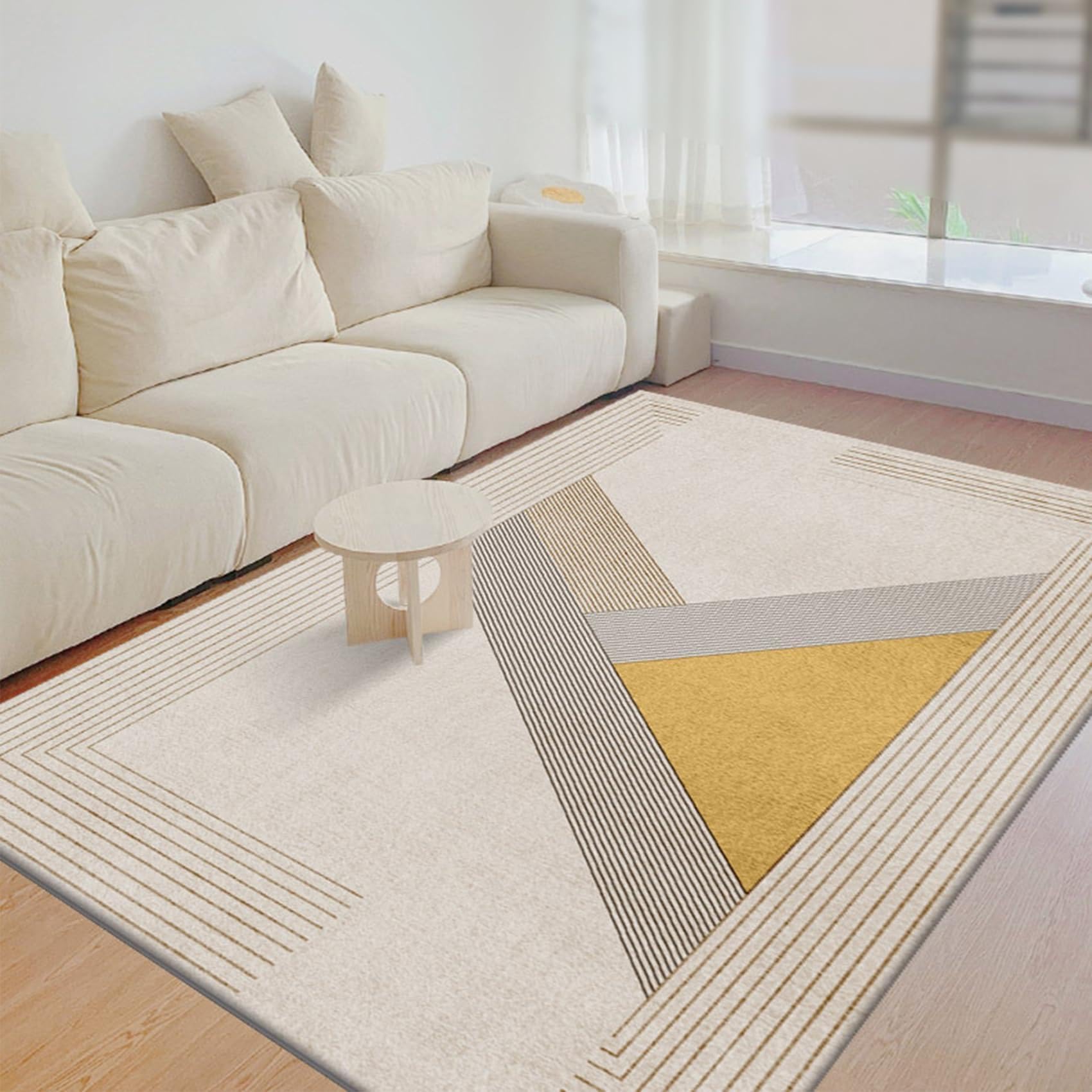 Tapis de chambre géométrique moderne pour couloir et cuisine