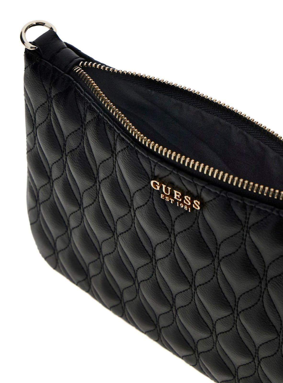 GUESS Handtasche Utensilientasche Maxine Quilted Flat Pouch Black schwarz