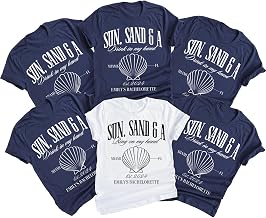 Sun Sand and a Drink in My Hand, Ring on My Hand, Beach Bachelorette Party Shirts, Custom Name Location Bridesmaid Proposal Shirts Gifts for Bride, Bridesmaids, Personalized Bachelorette Party Shirt
