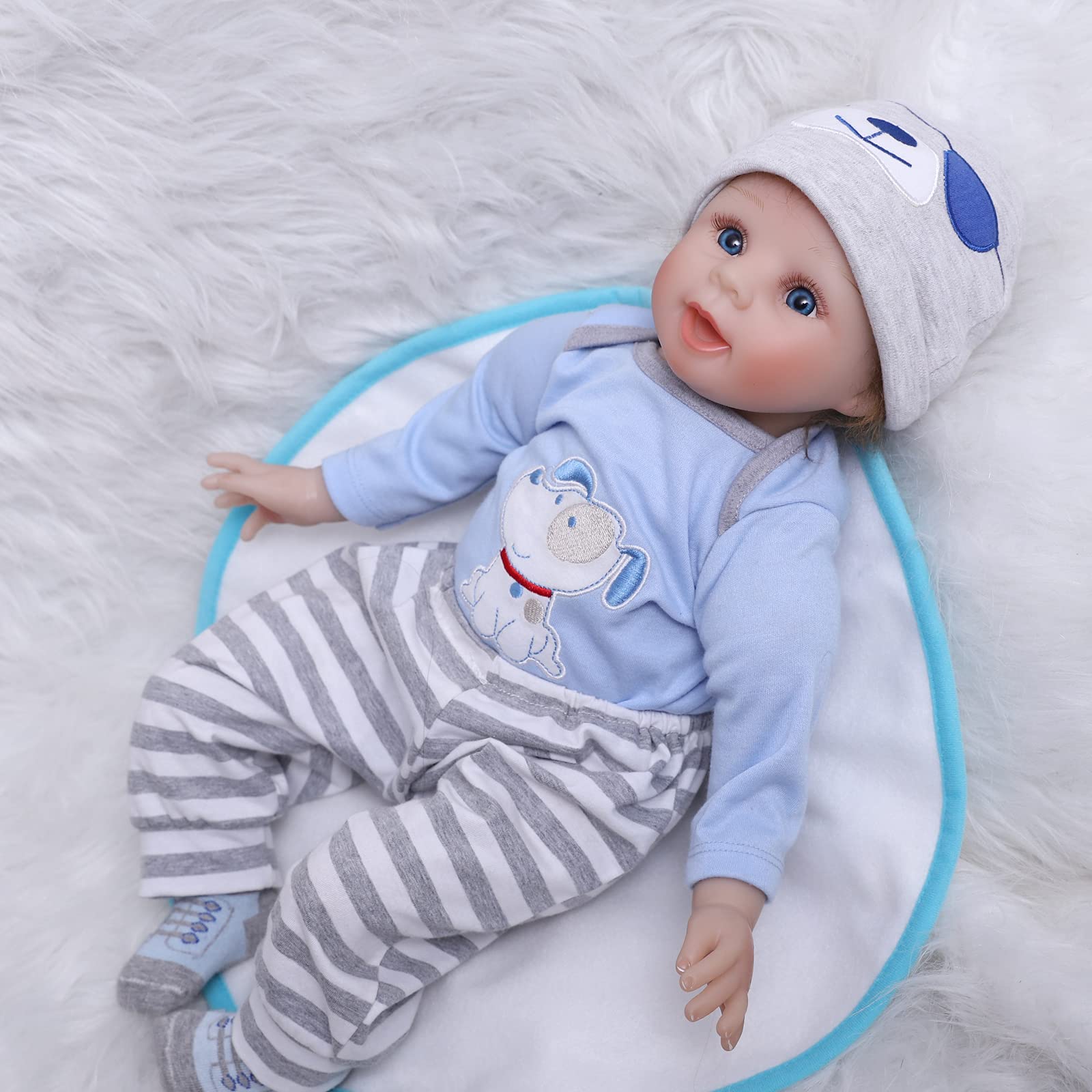 ZIYIUI Vestiti per Bambole Reborn Quattro Accessori di Vestiti 20-22 pollici Bambole Reborn Vestiti Per Ragazzo Blu