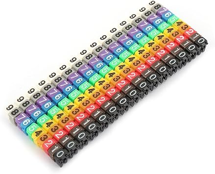 Wire Numbering Marker C Shape Cable Marker Tube On Plastic Cable Label Tube MultiType for Fix Cables 150PCS KCM-1.5MM 1.5 Square