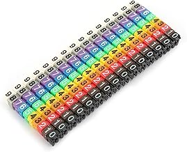 Watris Veiyi Pack of 150 Cable Labelling, 1.5 mm² Cable Marking Tube, Cable Marking 0-9 Numbers, for Coloured Cables