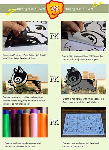 Miniatura 3 de POOBA Calcomanías de pared para salón de belleza, huellas de perro, pegatinas de pared de vinilo, removibles, decoración de salón de belleza, papel