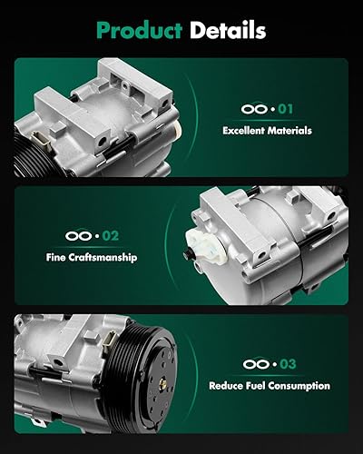 Miniatura 692 de SCITOO CO 10739C - Compresor de CA compatible con Honda Element 2.4L 2003 2004 2005 2006 2007 2008 2009 2010 2011