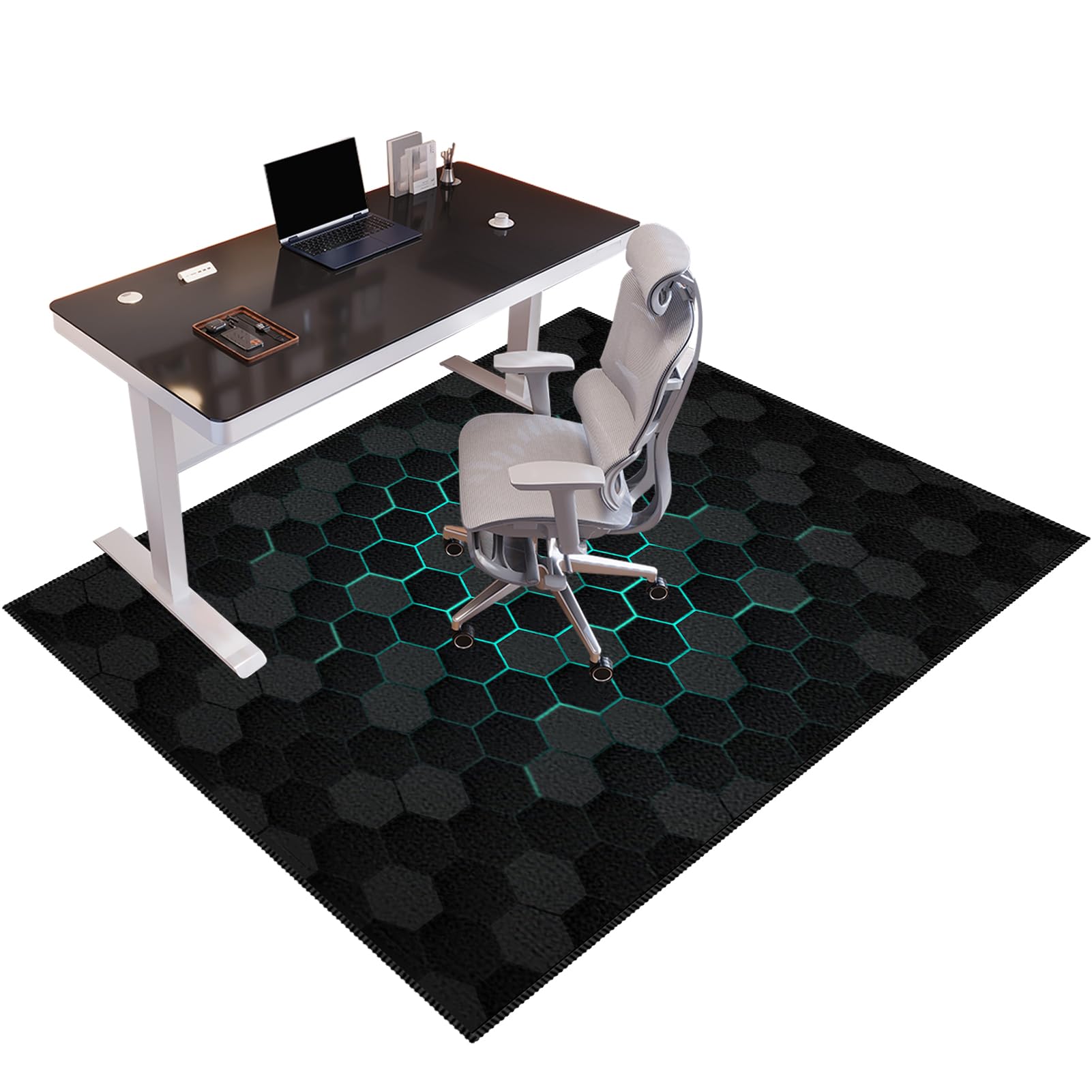 180 x 230 cm Tapis Gaming Sol, Tapis de Protection de Sol pour Sols Durs, Tapis de Chaise de Bureau pour Moquette, Tapis Chaise Gaming Antidérapant, Tapis de Protection de Sol Dur