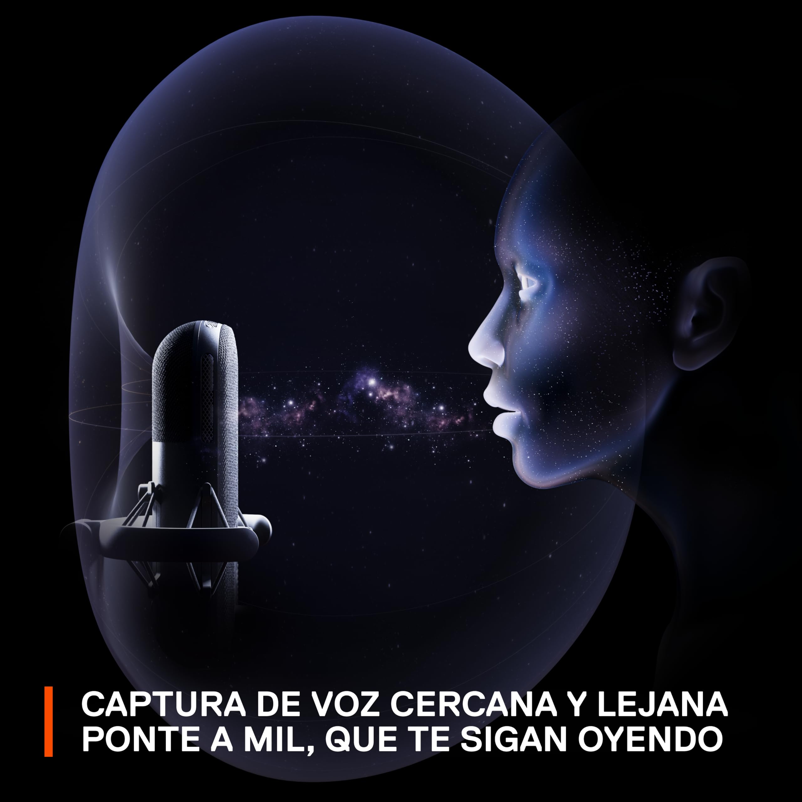 SteelSeries Alias Micro USB para PC — cápsula 3 Veces más Grande para Gaming, Streaming y pódcast — cancelación de Ruido por IA — Control de Silencio y Volumen por led — Soporte antivibraciones