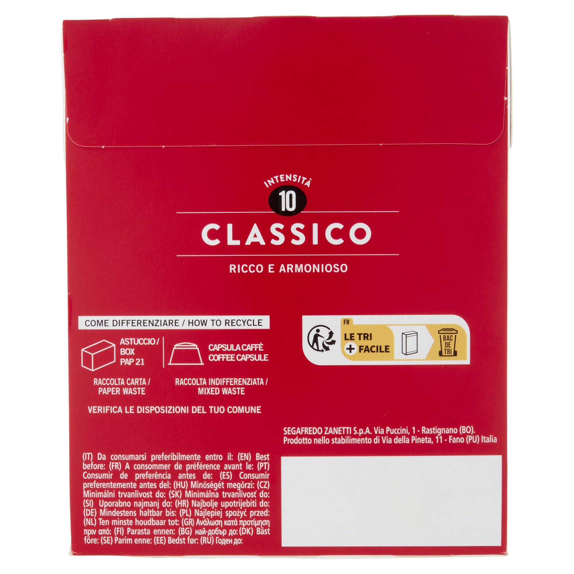 Segafredo Zanetti 180 cápsulas de café clásico compatibles con Dolce Gusto de Nescafé - Sabor clásico, tueste medio (6 cajas de 30 cápsulas cada una)