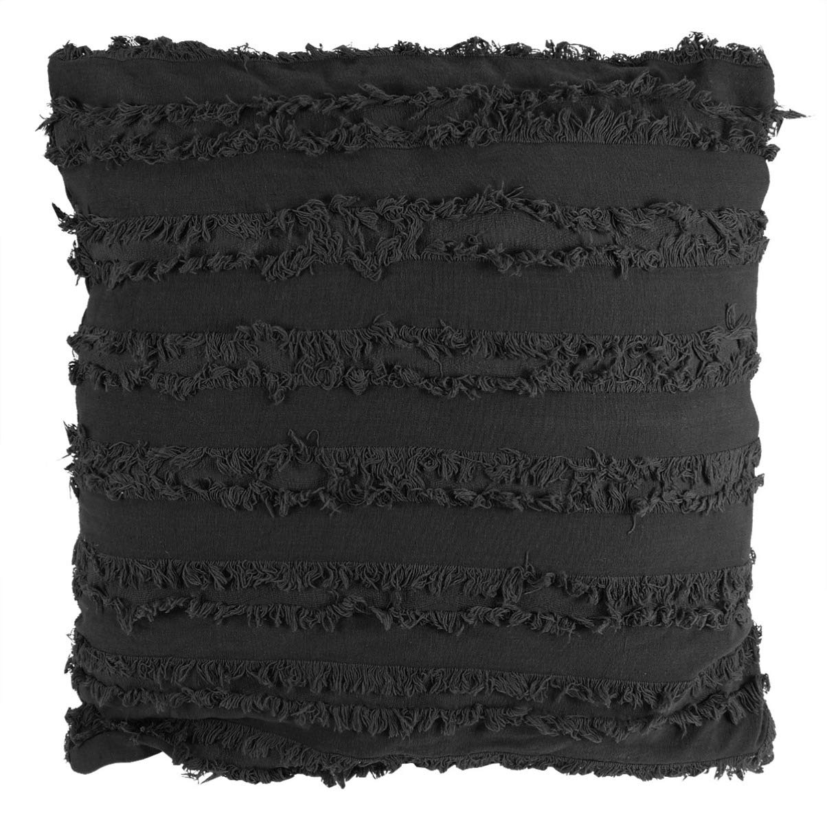 Funda de almohada decorativa PRETYZOOM de algodón y lino negro para camas de dormitorio