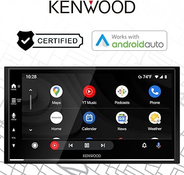 KENWOOD DMX8709S 6.8-Inch Capacitive Touch Screen, Car Stereo, Wireless CarPlay and Android Auto, Bluetooth, AM/FM Radio, MP3 Player, USB Port, Double DIN, 13-Band EQ, SiriusXM