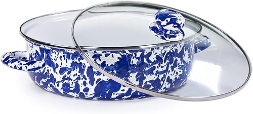 Miniatura 25 de Golden Rabbit Esmalte - Patrón rojo sólido - Sartén para saltear de 3 cuartos