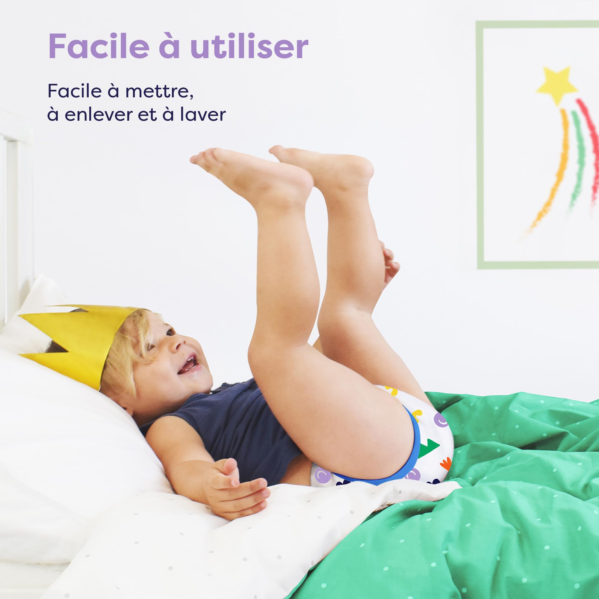 Culottes d'apprentissage Bambino Mio pour tout-petits, lot de 3, 2-3 ans, Fraises Roses Fantastiques – réutilisables, lavables – Fille et Garçon – Motif point de croix