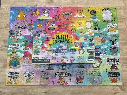 Gibsons The Puzzle of Dreams 1000 Piece Jigsaw Puzzle for Adults – Colourful Mental Health Artwork by Katie Abey – Uplifting Positive Design – Premium Sustainable Puzzle Made in the UK/EU - Image 5