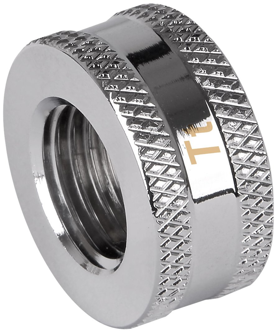 ThermaltakePacific G1/4 Female To Female 10Mm Extender - High-Flow, Leak-Free Design, Tt Lcs Certified - Chrome