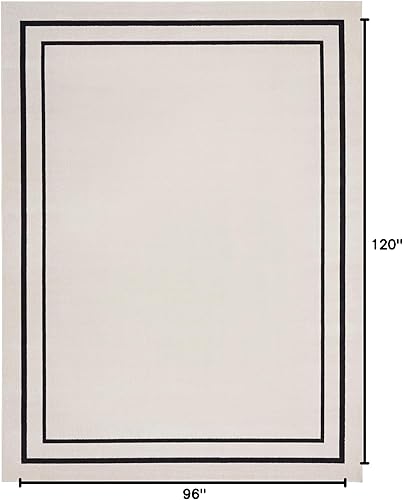 Vista 290 de Nourison Home Essentials - Alfombra contemporánea de 5 x 7 pies, color marfil/negro