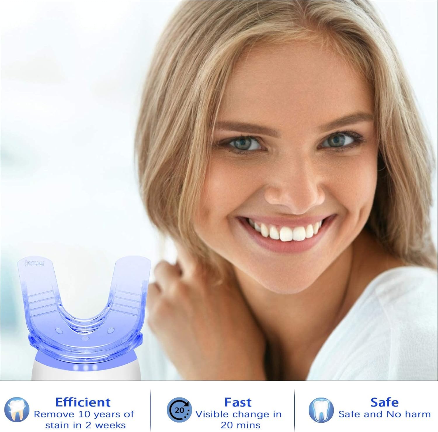 Agoal Teeth Whitening, Teeth Whitening Kit with LED Light, Non-Sensitive Teeth Whitener Pen with Tooth Whitening Gel and Soft Mouth Tray : Beauty & Personal Care