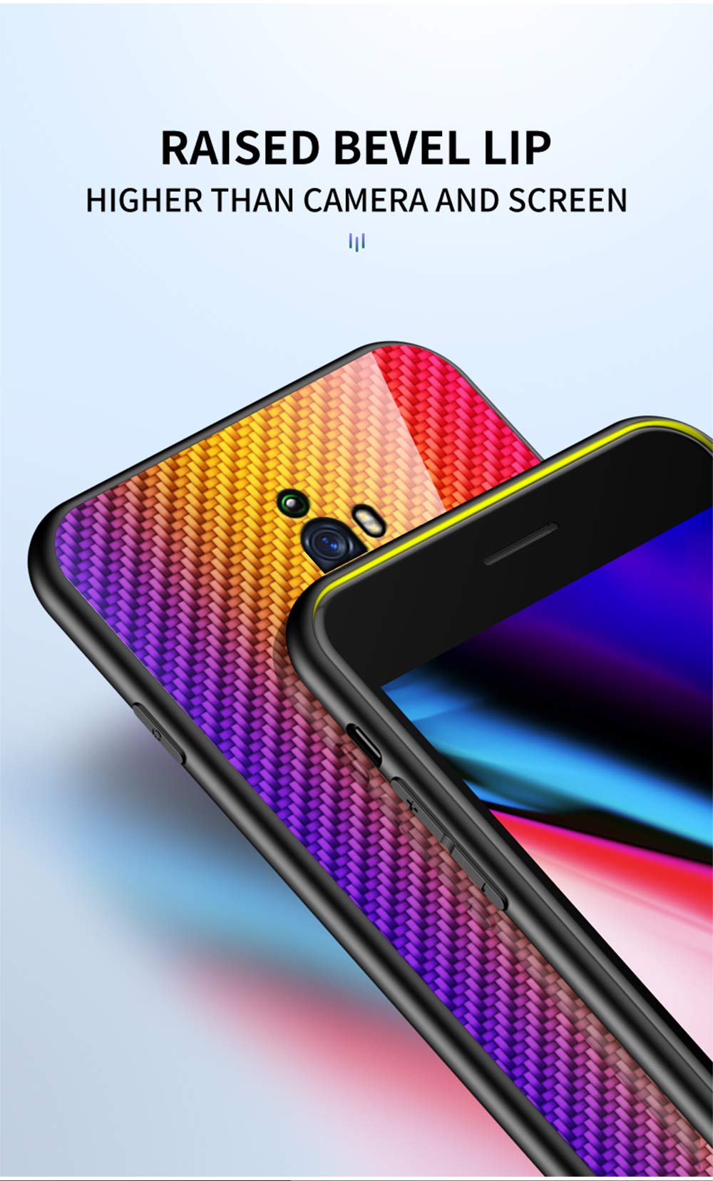SHIEID Cover Per Oppo Reno 2Z In Silicone E Vetro Temperato – Gradiente Rosso