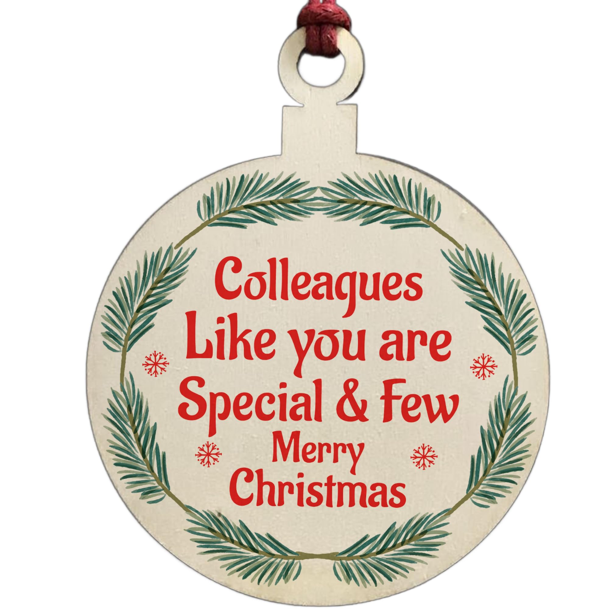 Colleague Wood Hanging Tree Decoration Friendship Gift For Colleague