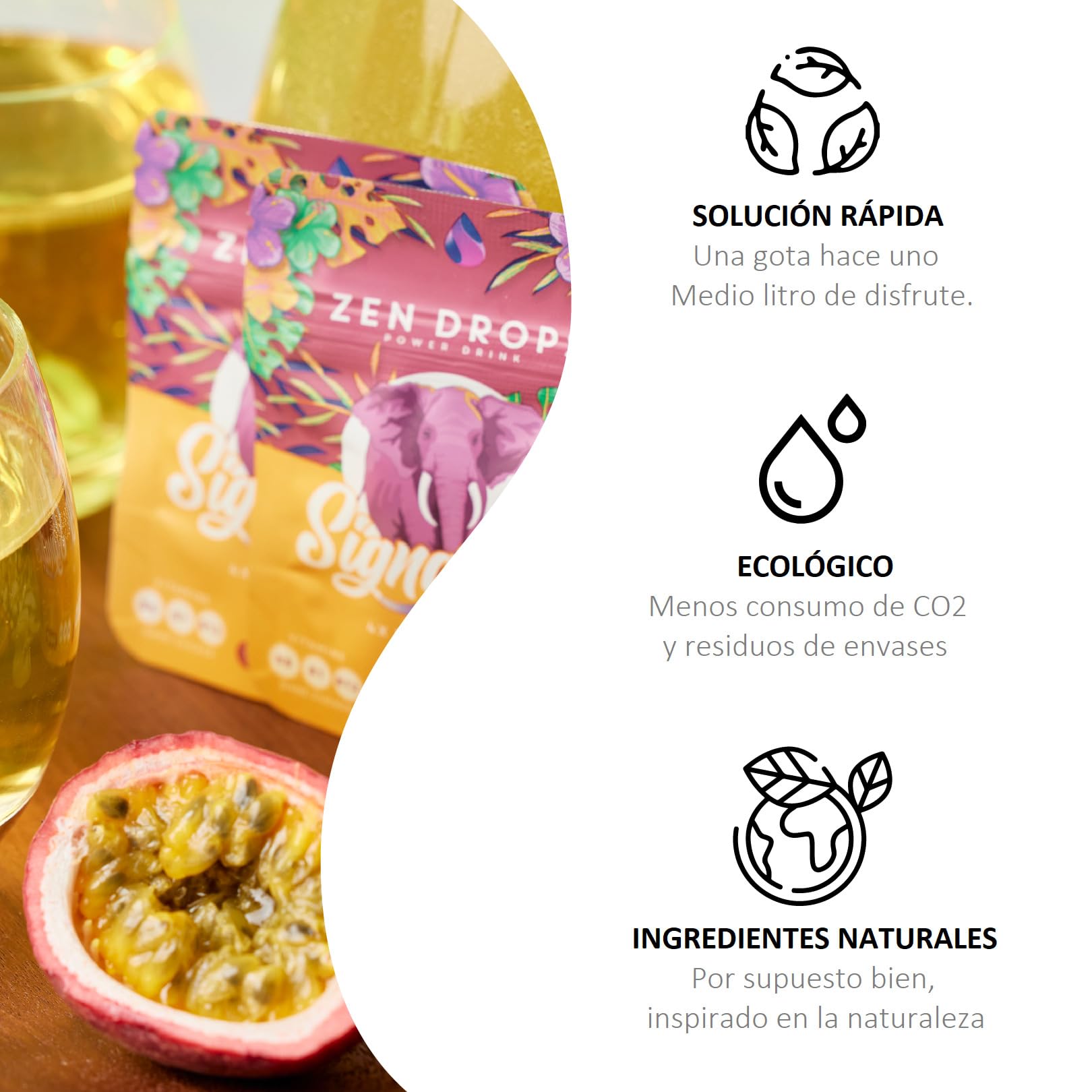 ZEN DROPS – Paquete de ventajas con 12 soluciones efervescentes de bebidas vitamínicas | 6 litros de bebida | Absorción rápida y fácil | Sin azúcar | (Edición Signature - 12 Gotas)