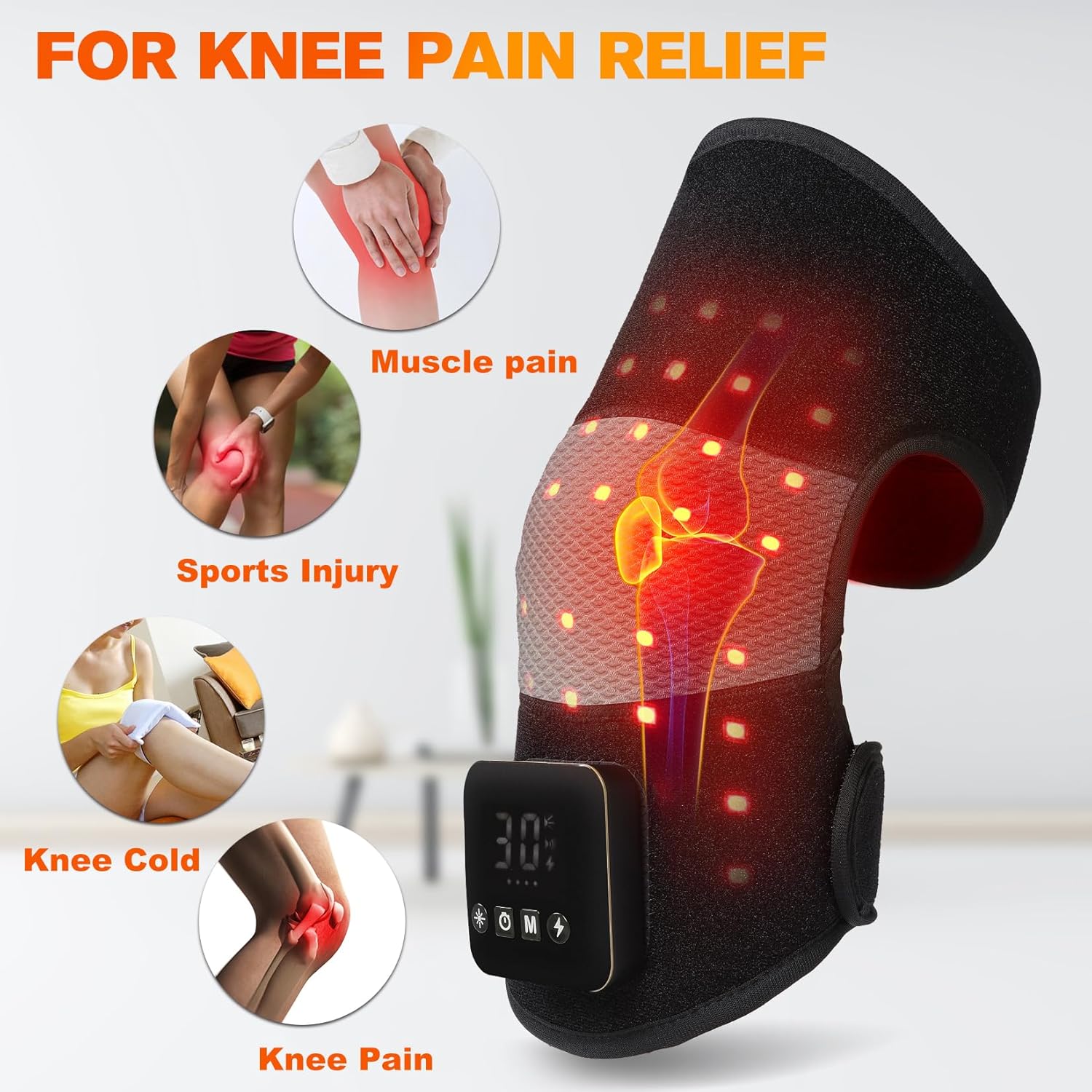 TUOB Red Light Therapy for Knee, 660nm & 850nm Red Infrared Light Therapy with Cordless Rechargeable Controller, Portable Light Therapy Device for Knee Elbow Shoulder Pain Relief - Image 8