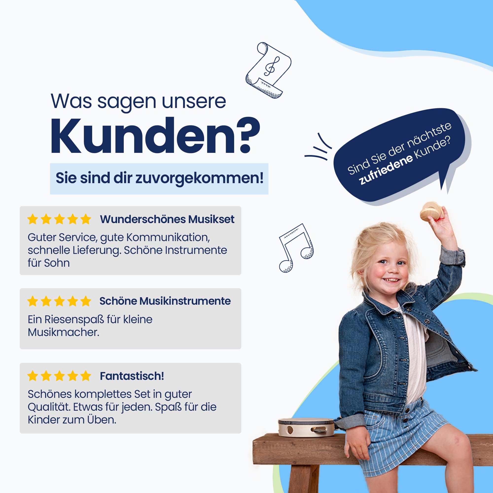 18-teiliges Musikinstrumenten Set aus Holz - Nachhaltiges Geschenk - Lernspielzeug - Geburtstag zu Hause - Montessori Spielzeug - Kinderspielzeug - Musik für Kinder