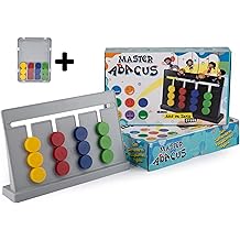 thinkmaster Master Abacus Rubik's Abacus Montessori Brain Teaser with Color Algorithm Builder