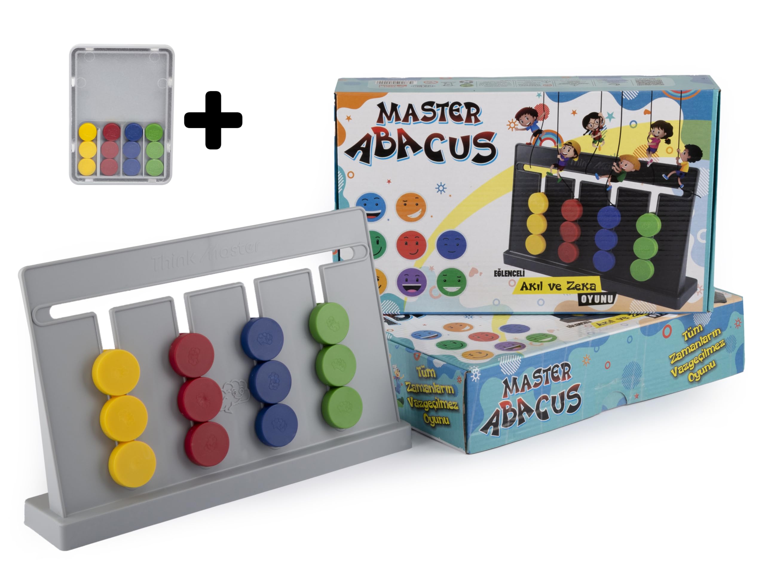thinkmaster Master Abacus Matching Memory Game - Travel Board Games for Kids and Adults,Matching Games for Kids Ages 4-8,Brain Teaser Puzzles