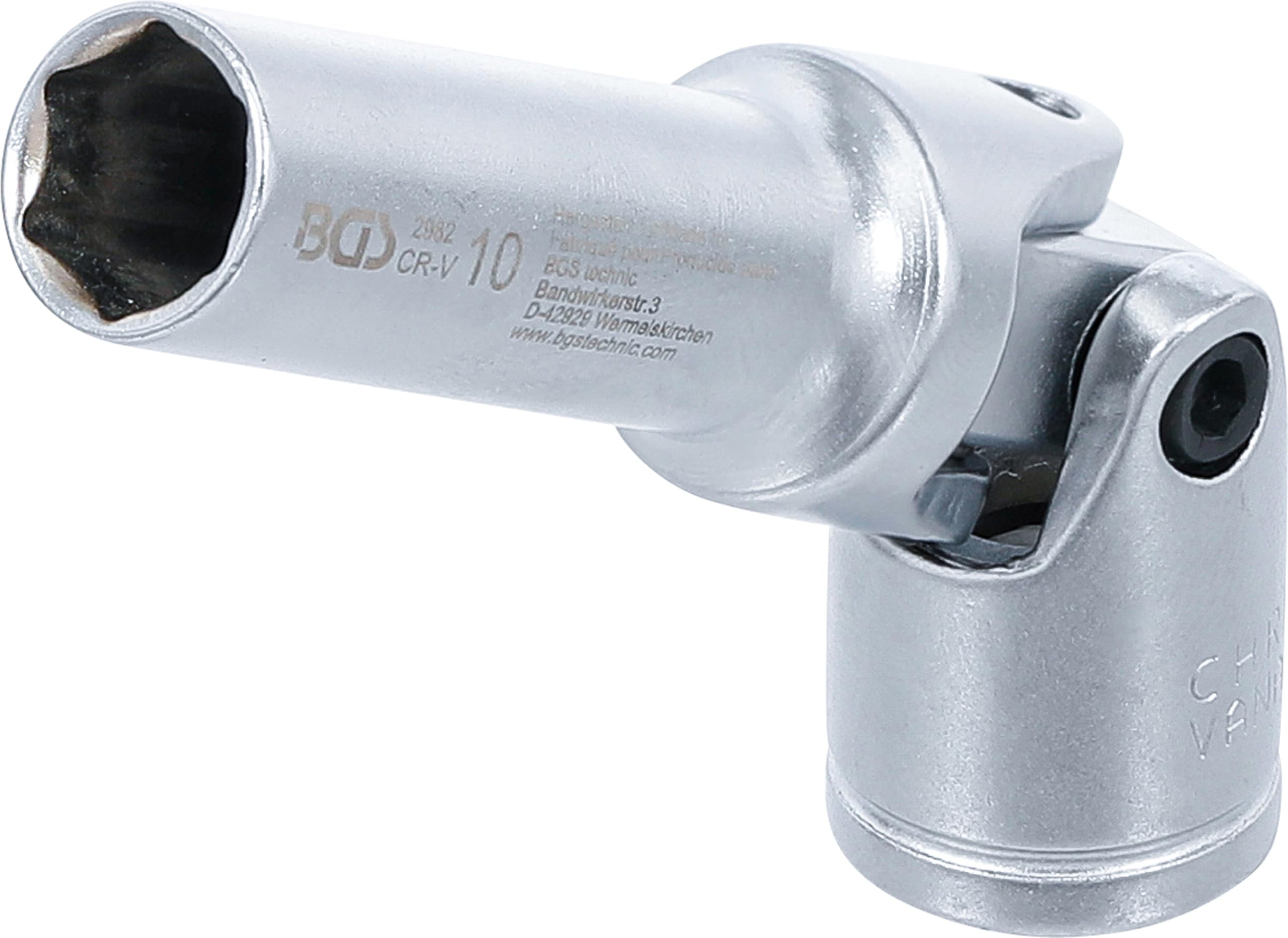 BGS 2982 | Bussola esagonale per candelette snodata | 10 mm (3/8") | 10 mm