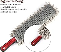 Vista 4 de Amiss Mini plumero de automóvil para salpicadero, plumero de microfibra para limpieza de auto y hogar, accesorios de cepillo para detalles