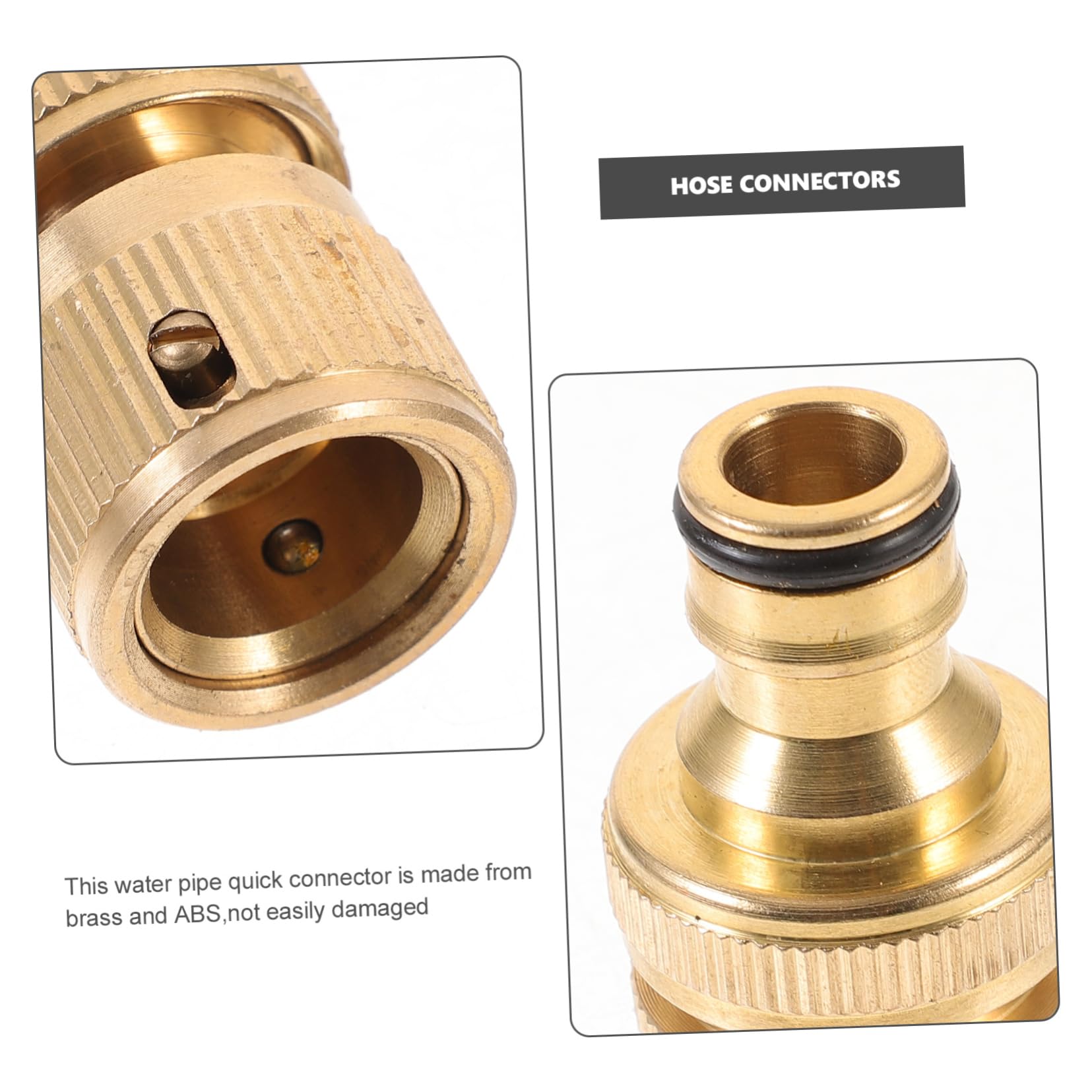 Amosfun 4 Paare Rohrverbinder Gartenschlaucharmaturen Jet gartenschlauch adapter Schlauchadapter hochdruckreiniger Wasserschlauchanschluss Gartenschlauch schneller Verbindung Kupfer Golden