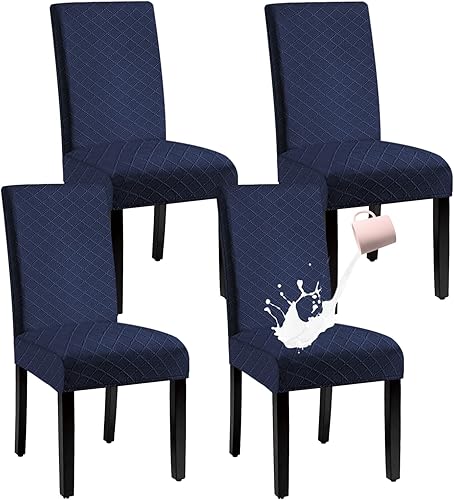 Miniatura 51 de Juego de 6 fundas impermeables para sillas de comedor extragrandes (caqui, juego de 6 XL))