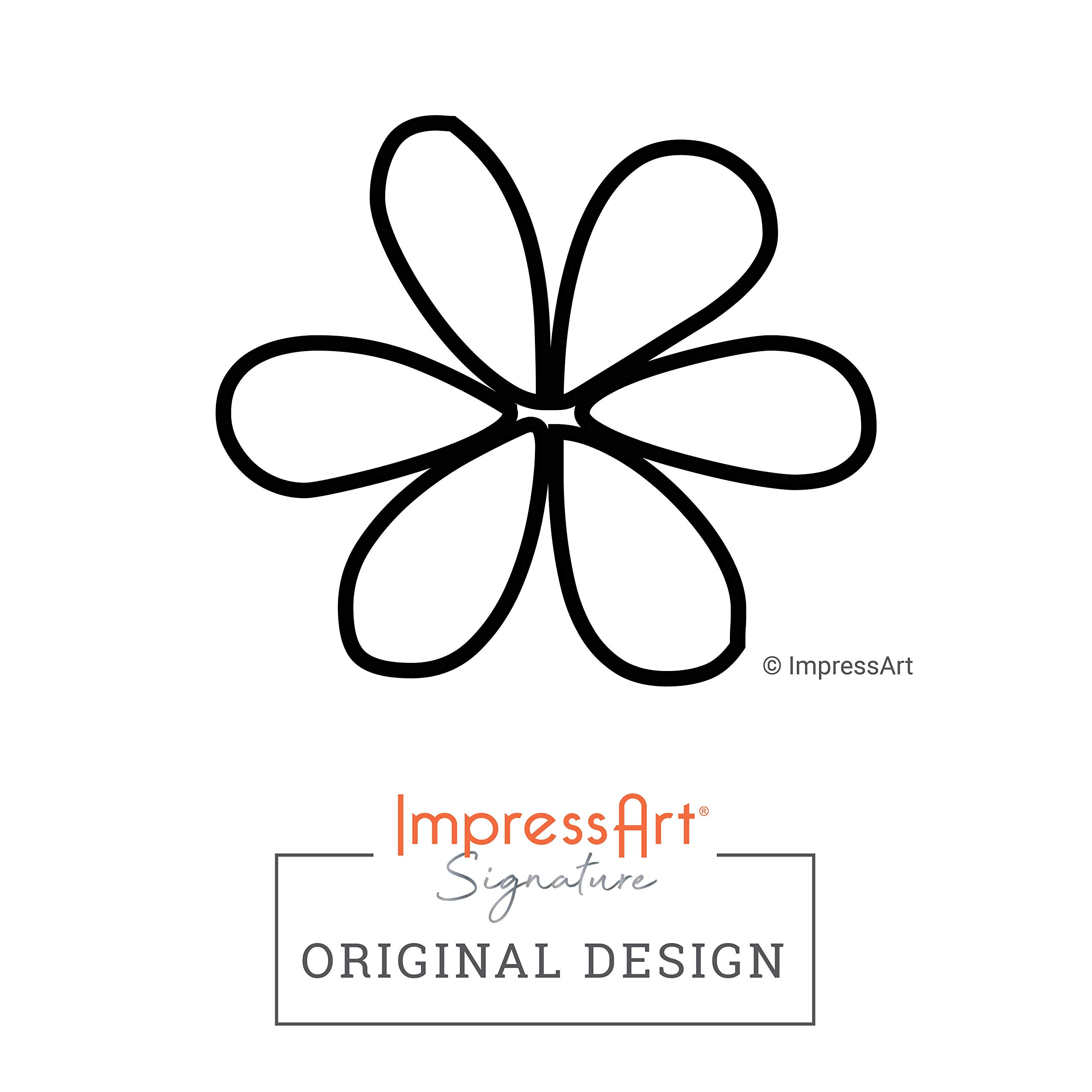 ImpressArt - Whimsy Flower (Small) Signature Metal Design Stamp, 3mm